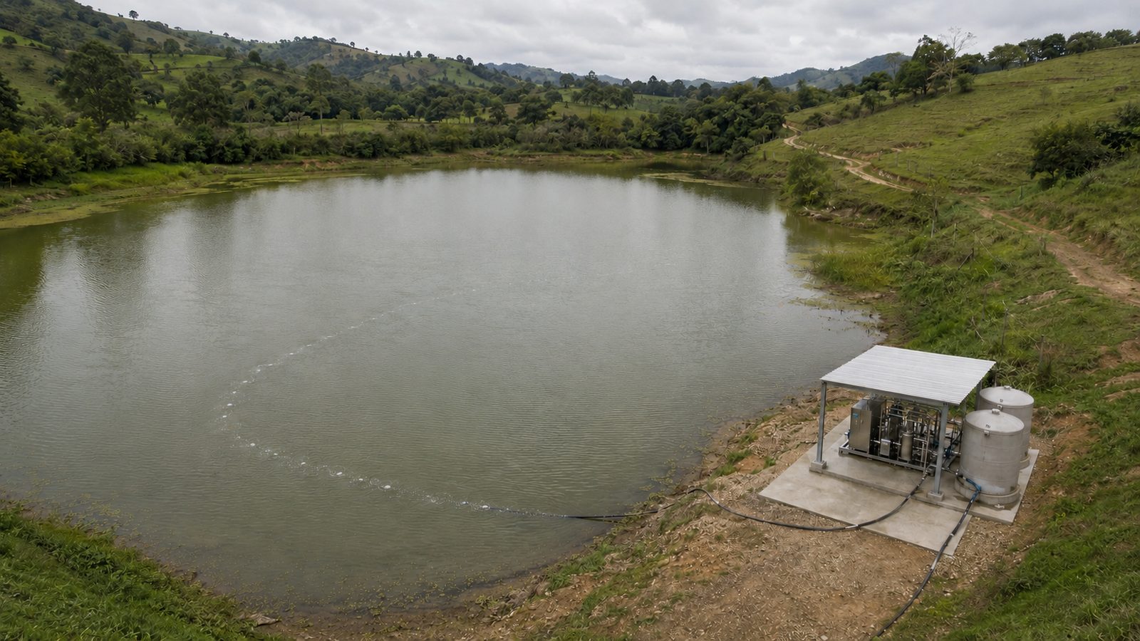 Cuerpo de agua bajo tratamiento — Mes 3 / Water body under treatment — Month 3